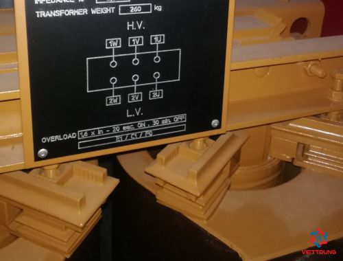 TRANSFORMER  3-PHASE  6300/1280V-10kVA-Yd11 TAT/R