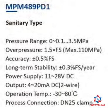 Pressure Transmiter MPM489PD1
