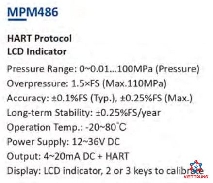 Pressure Transmiter MPM486