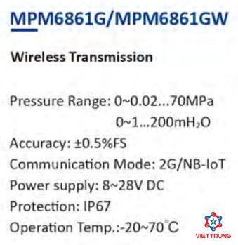 Pressure Transmiter MPM6861G/MPM6861GW