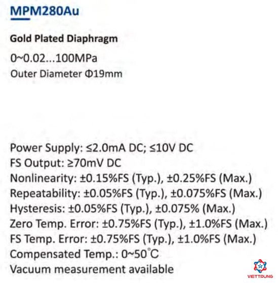 Pressure sensor MPM280Au