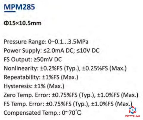 Pressure sensor MPM285