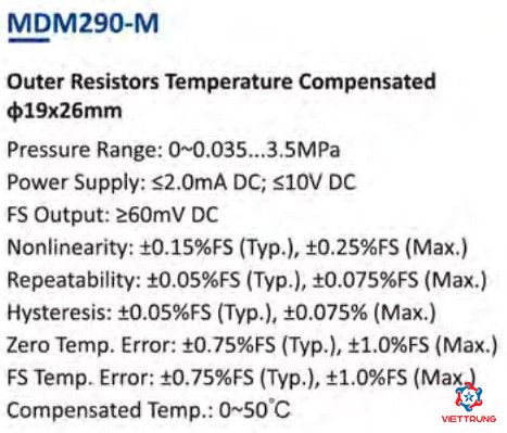 Differential Pressure Sensor MDM290-M