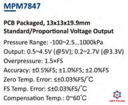 Piezoresistive Pressure Sensor MPM7847