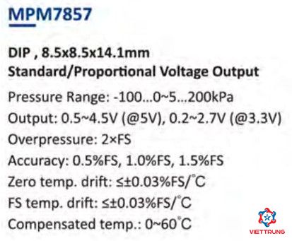Piezoresistive Pressure Sensor MPM7857