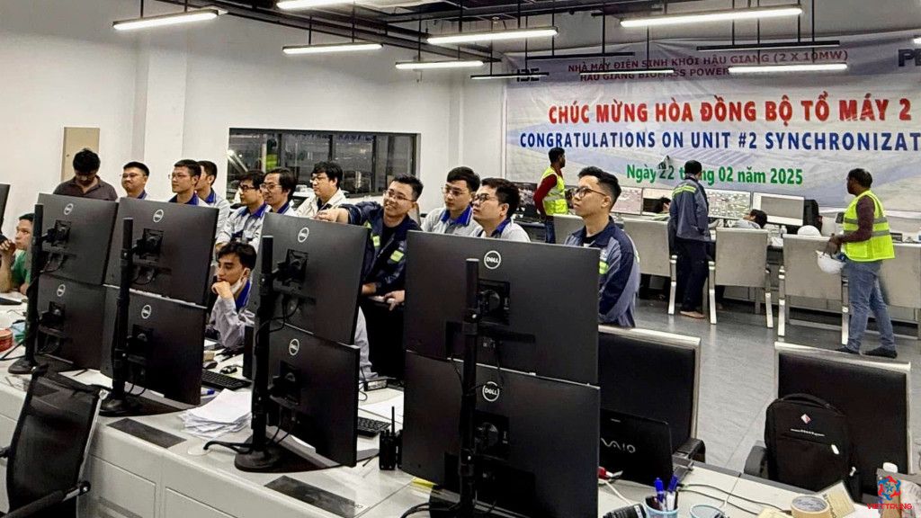 Tổ máy 2 Nhà máy điện sinh khối Hậu Giang hòa lưới điện quốc gia